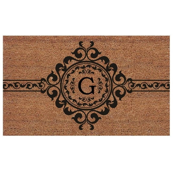 Calloway Mills Garbo Monogram Outdoor Doormat, Extra-thick 18" x 30" (Letter G)