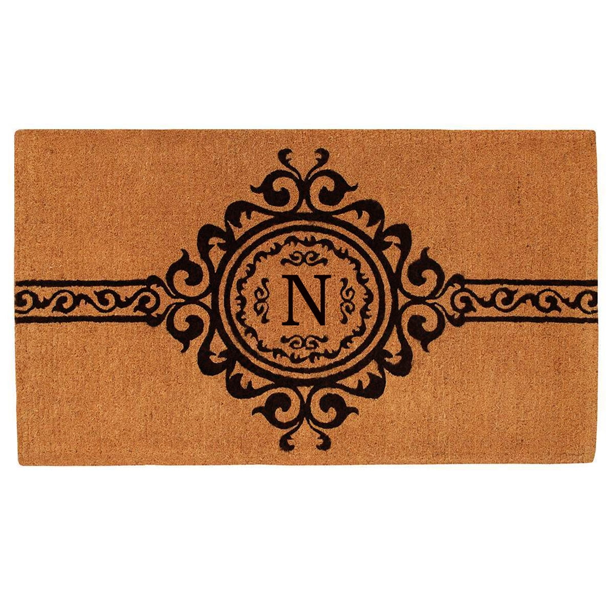 Calloway Mills Garbo Monogram Outdoor Doormat, Extra-thick 18" x 30" (Letter N)