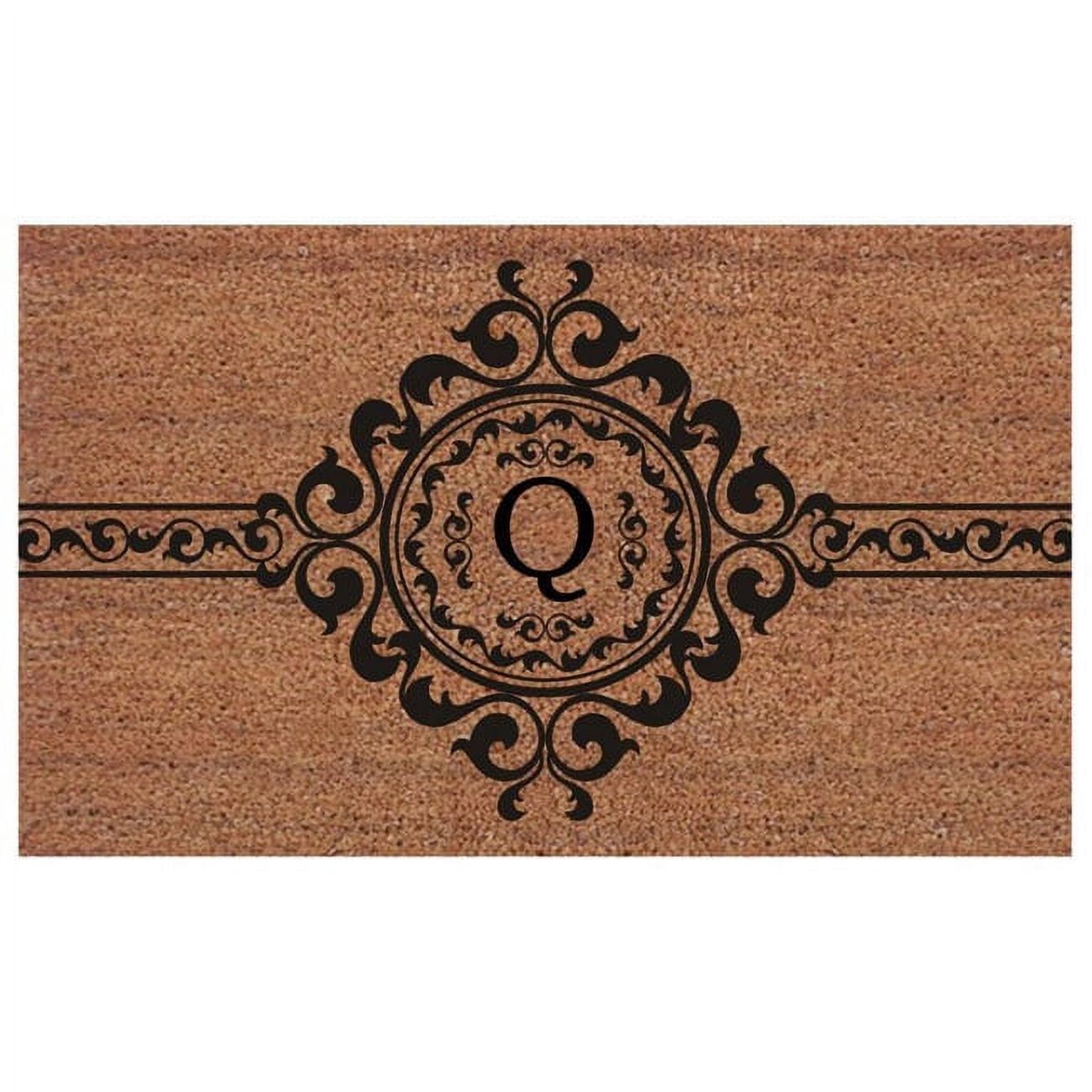Calloway Mills Garbo Monogram Outdoor Doormat, Extra-thick 18" x 30" (Letter Q)