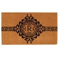 thumbnail image 1 of Calloway Mills Garbo Monogram Outdoor Doormat, Extra-thick 18" x 30" (Letter R), 1 of 2