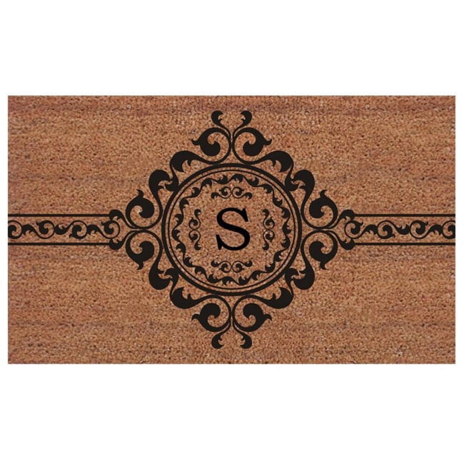 Calloway Mills Garbo Monogram Outdoor Doormat, Extra-thick 18" x 30" (Letter S)