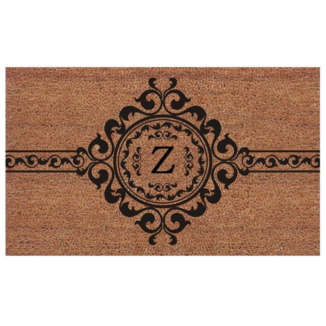 Calloway Mills Garbo Monogram Outdoor Doormat, Extra-thick 18" x 30" (Letter Z)
