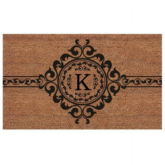 Calloway Mills Garbo Monogram Outdoor Doormat, Extra-thick 2' x 3' (Letter K)