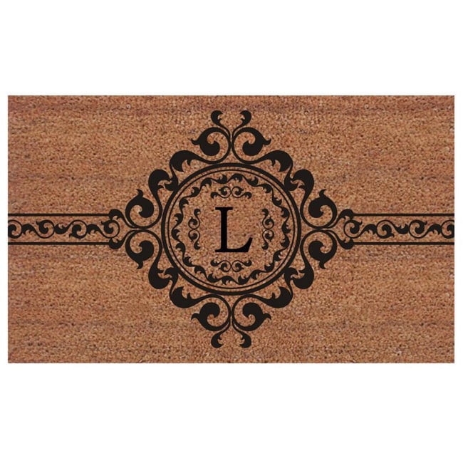 Calloway Mills Garbo Monogram Outdoor Doormat, Extra-thick 2' x 3' (Letter L)