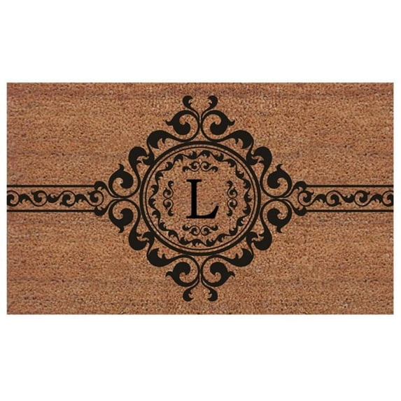 Calloway Mills Garbo Monogram Outdoor Doormat, Extra-thick 2' x 3' (Letter L)