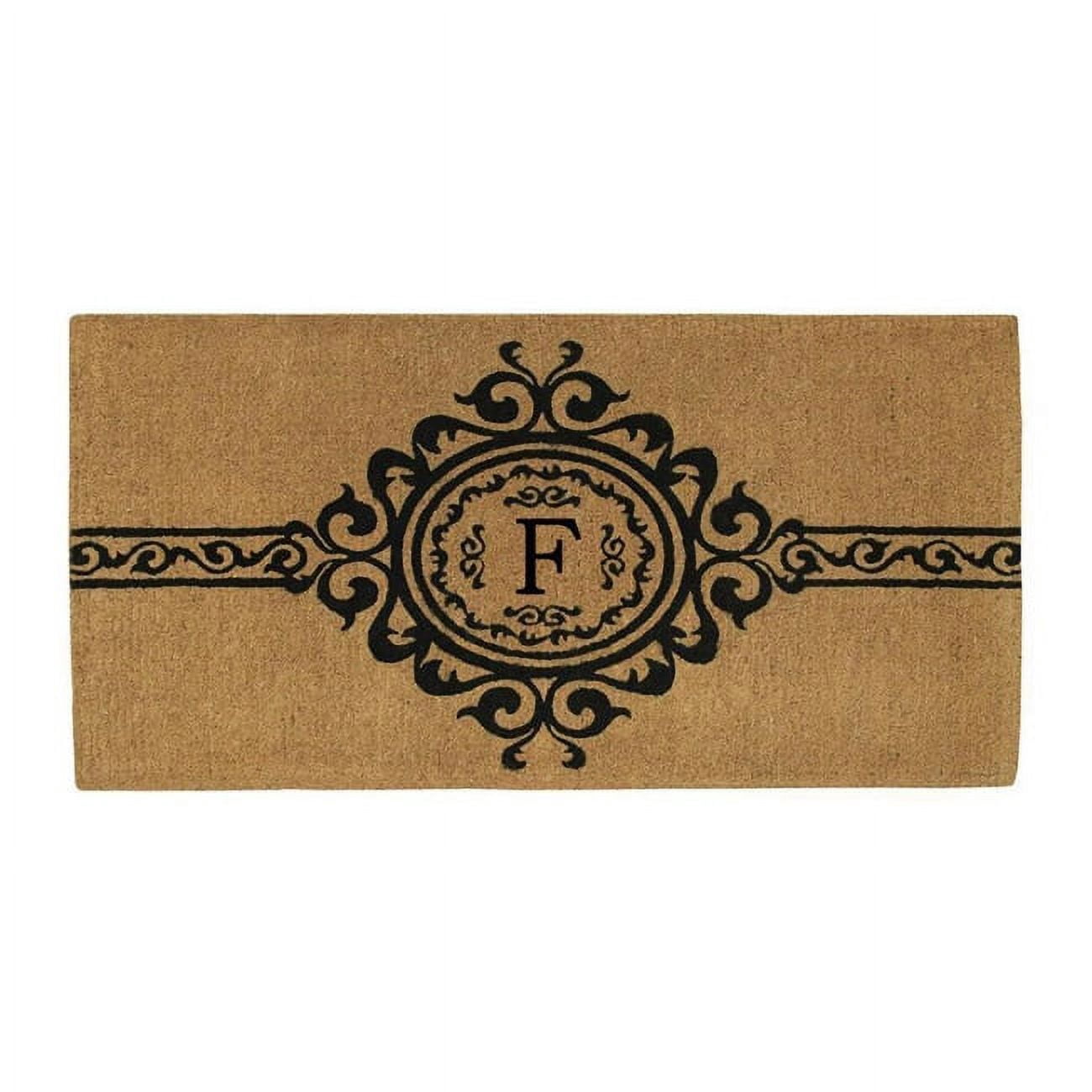 Calloway Mills Garbo Monogram Outdoor Doormat, Extra-thick 3' x 6' (Letter F)