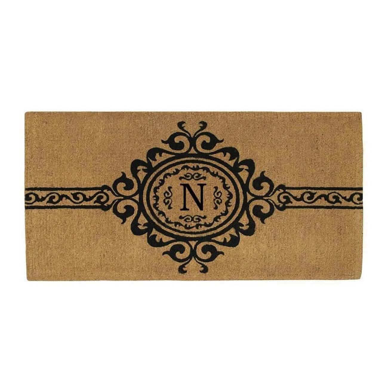Calloway Mills Garbo Monogram Outdoor Doormat, Extra-thick 3' x 6' (Letter N)