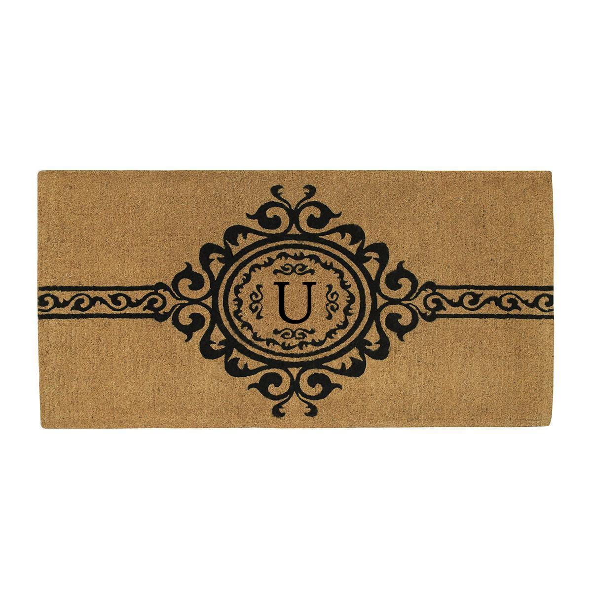 Calloway Mills Garbo Monogram Outdoor Doormat, Extra-thick 3' x 6' (Letter U)