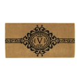 thumbnail image 1 of Calloway Mills Garbo Monogram Outdoor Doormat, Extra-thick 3' x 6' (Letter V), 1 of 5