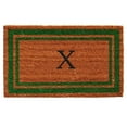 thumbnail image 1 of Calloway Mills Green Border 18" x 30" Monogram Outdoor Doormat (Letter X), 1 of 1