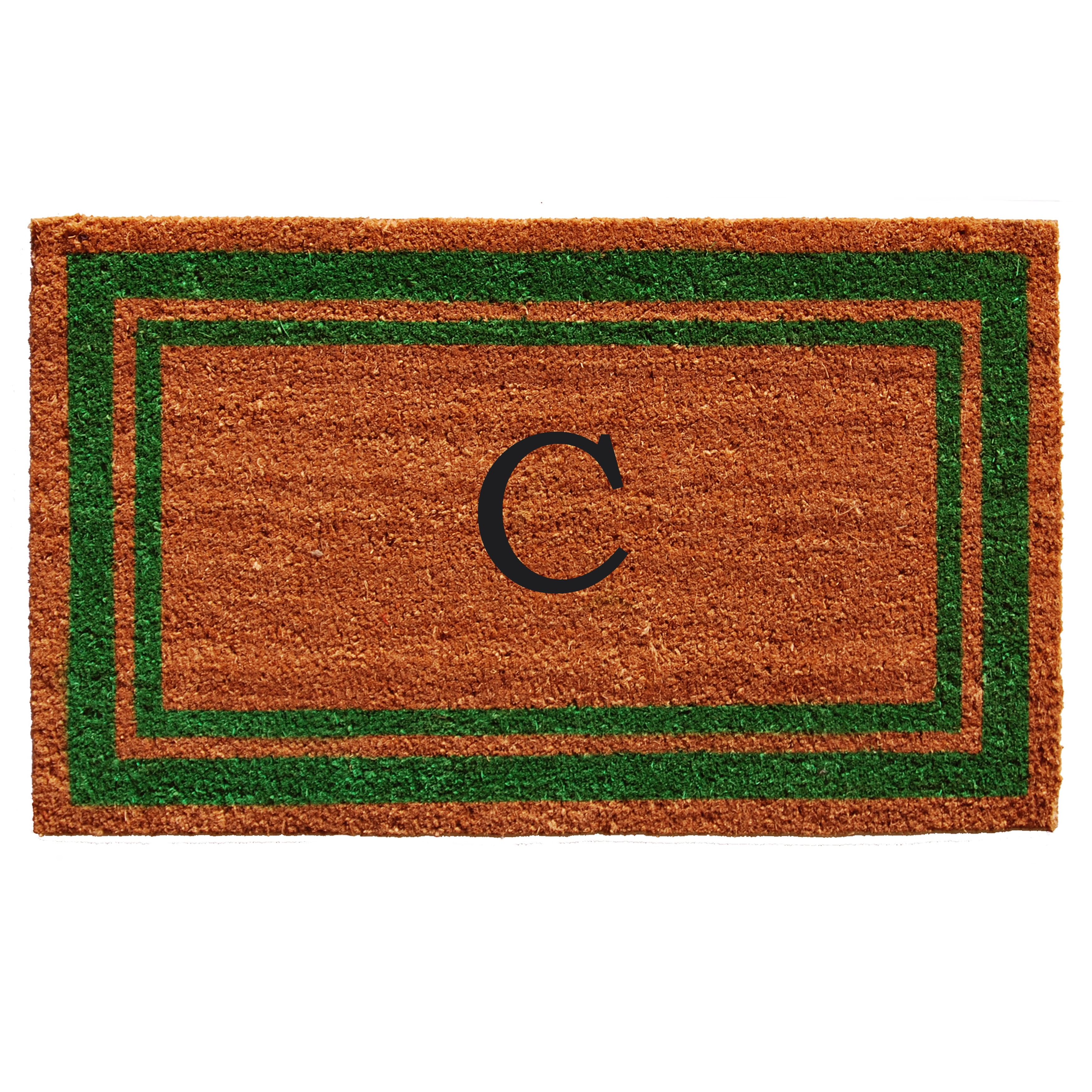 Calloway Mills Green Border 24" x 36" Monogram Outdoor Doormat (Letter C)