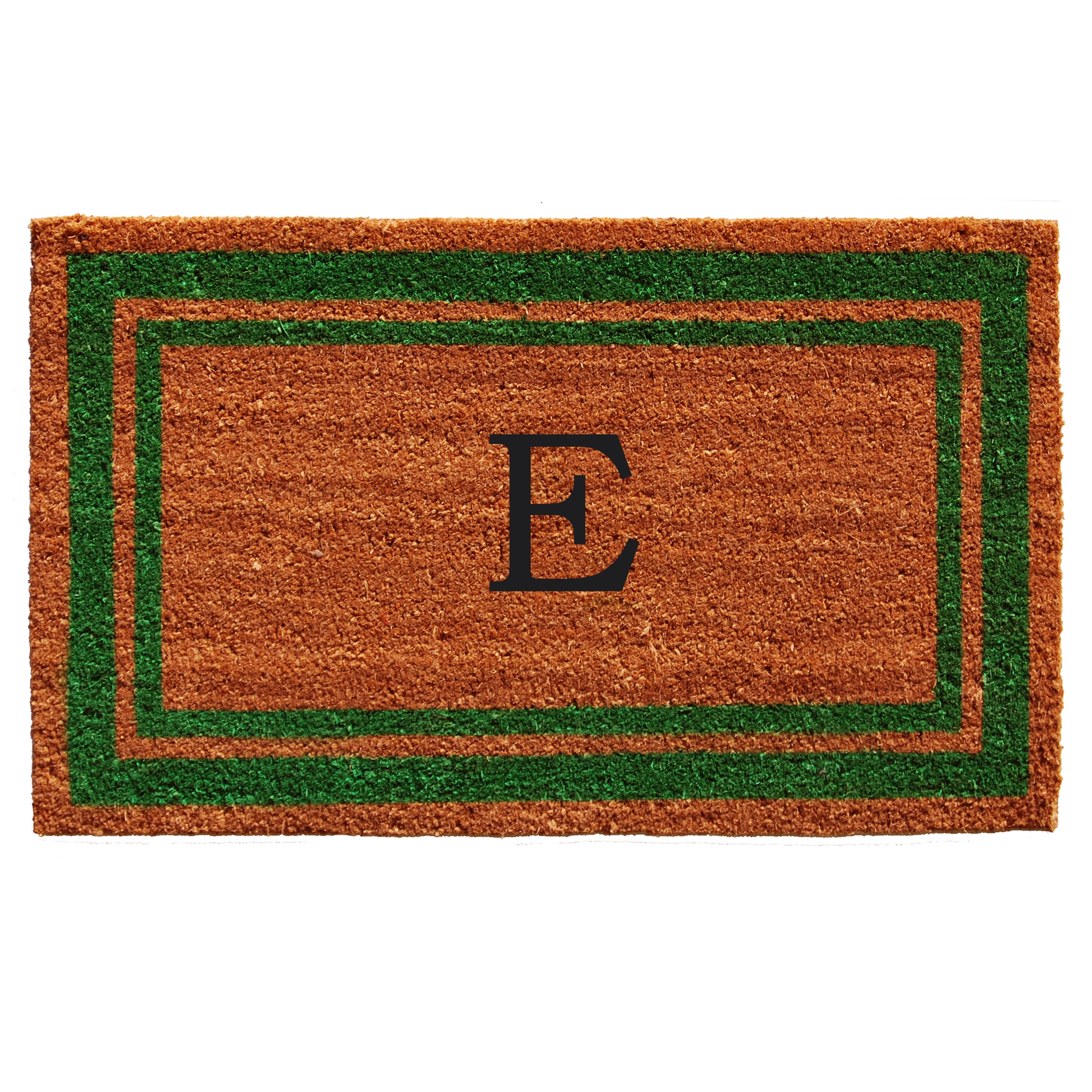 Calloway Mills Green Border 24" x 36" Monogram Outdoor Doormat (Letter E)