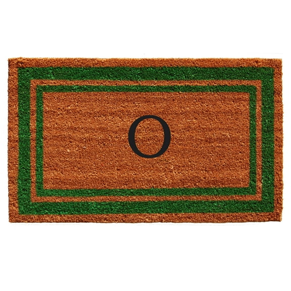 Calloway Mills Green Border 24" x 36" Monogram Outdoor Doormat (Letter O)