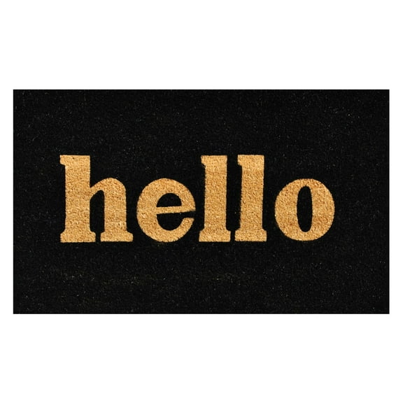 Calloway Mills Hello Outdoor Doormat Black/Natural Block 17" x 29"