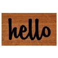 thumbnail image 1 of Calloway Mills Hello Outdoor Doormat Natural/Black Script 24" x 36", 1 of 2