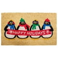 thumbnail image 1 of Calloway Mills Holiday Penguines Outdoor Doormat, 1 of 7