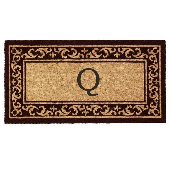 Calloway Mills Kendall Monogram Outdoor Doormat 3' x 6' (Letter Q)