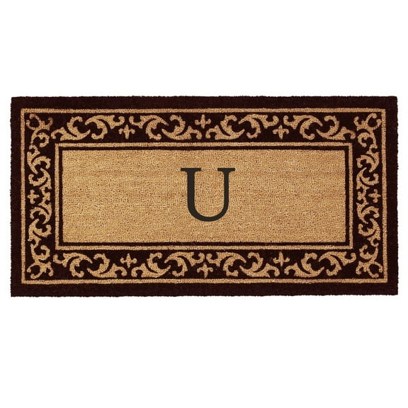 Calloway Mills Kendall Monogram Outdoor Doormat 3' x 6' (Letter U)
