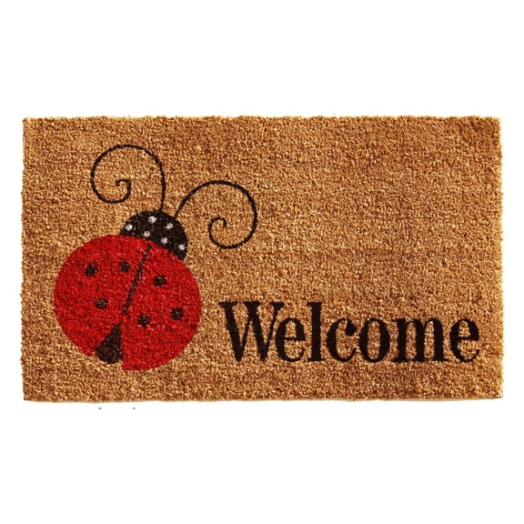 Calloway Mills Ladybug Welcome Outdoor Coir Doormat, 17" x 29"