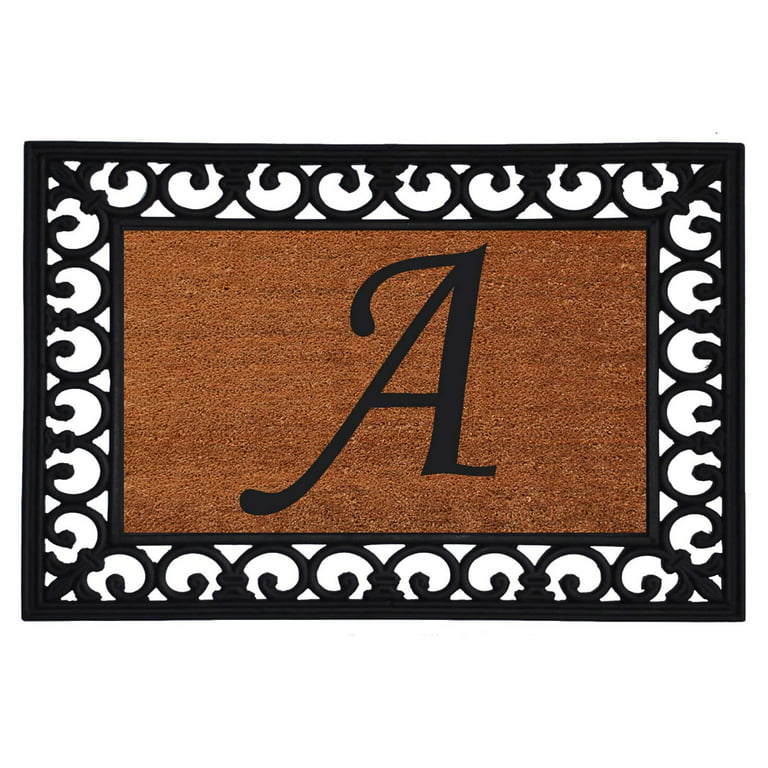 Script Custom Large Door Mat W/ Personalized Name Initial, Large Outdoor  Welcome Doormat, Realtor Gift, XL Color Black Grey White Navy Rug 