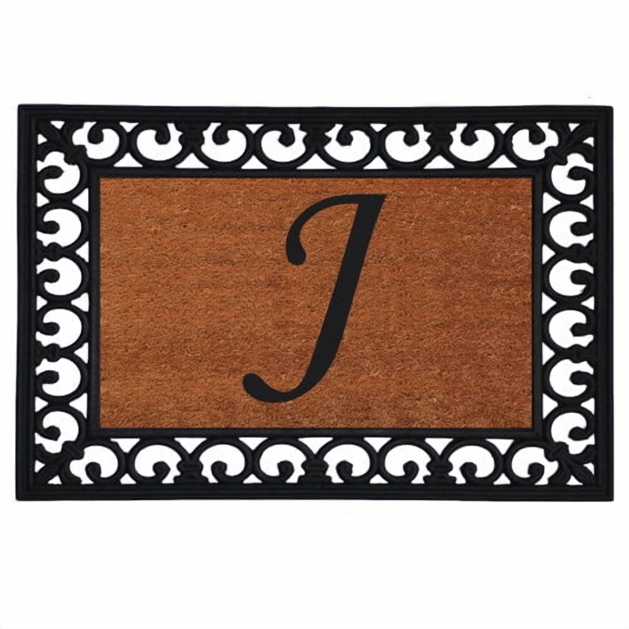 Calloway Mills Monogram Insert Outdoor Doormat 19" x 25" (LETTER J)