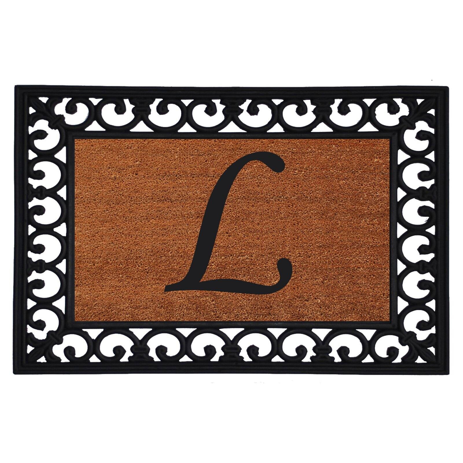 Calloway Mills Monogram Insert Outdoor Doormat 19" x 25" (LETTER L)