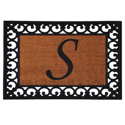 Calloway Mills Monogram Insert Outdoor Doormat 19" x 25" (LETTER S)