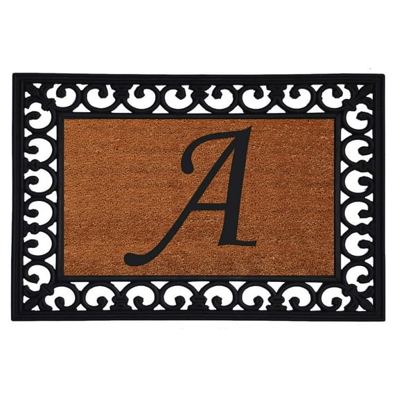 Calloway Mills Monogram Insert Outdoor Doormat 19" x 25" (LETTER W)
