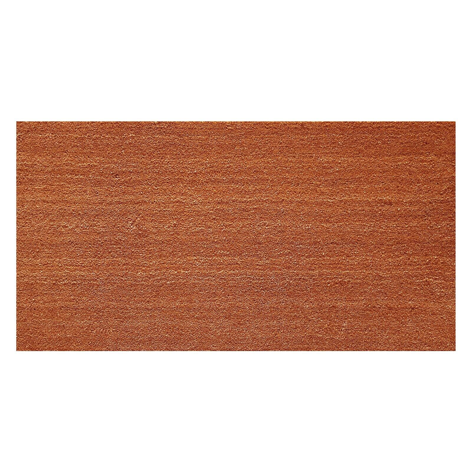 Natural Coir and Vinyl Rectangular Outdoor Doormat, 18" x 30"