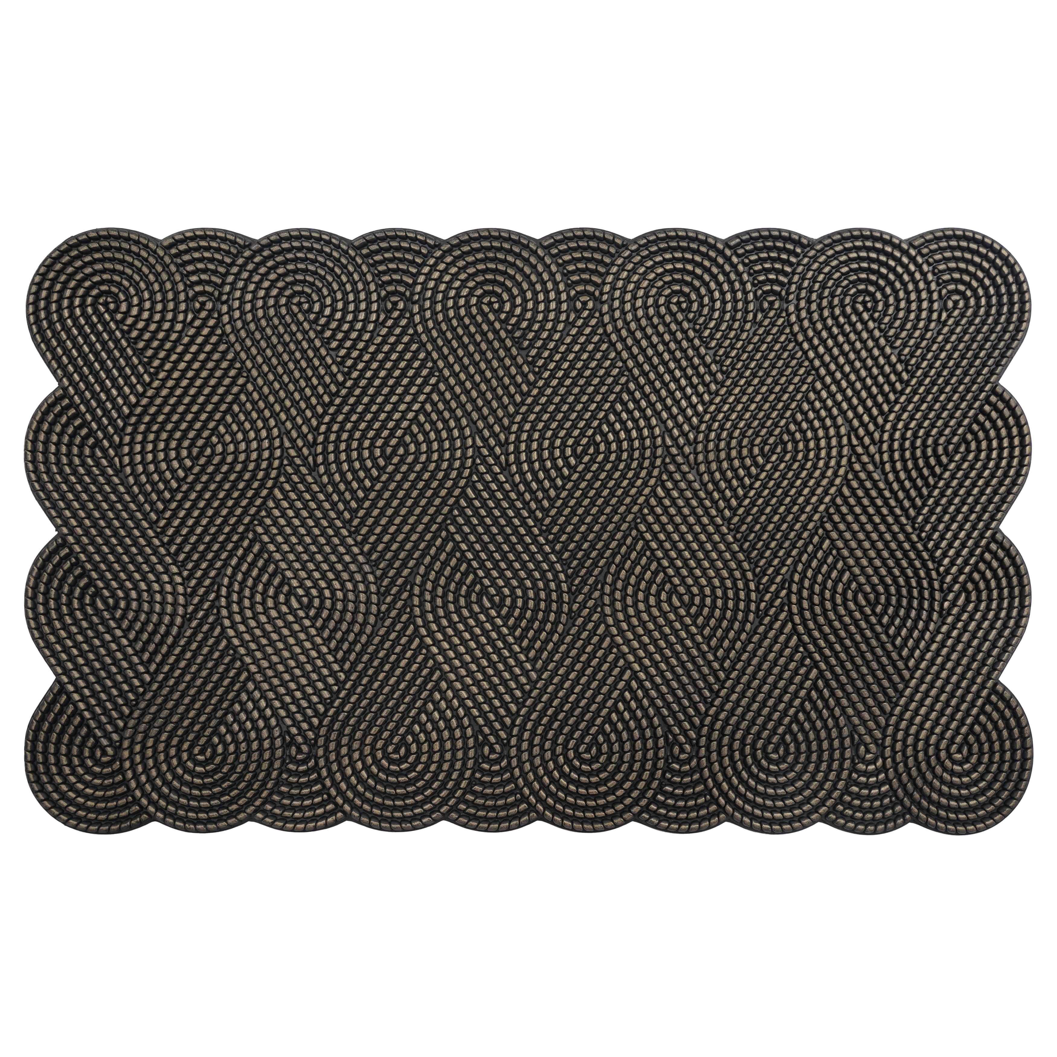 Calloway Mills New Gold Knotted Rubber Mat 18 ''x 30''