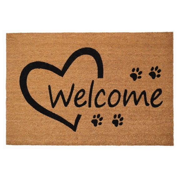 Calloway Mills Open Heart Paws Doormat, 30" x 48"