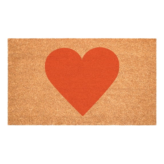 Calloway Mills Orange Heart Doormat, 30" x 48"