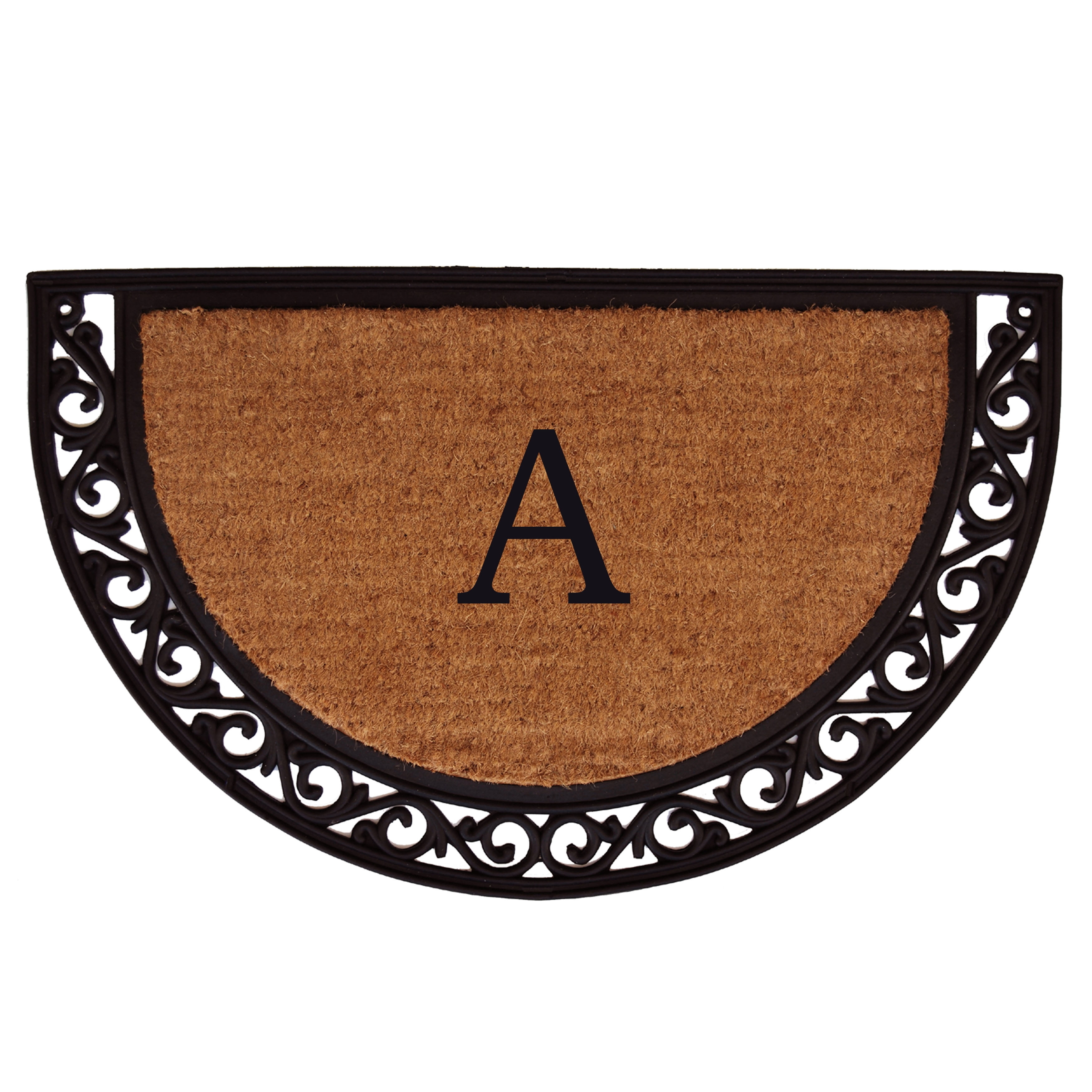 Calloway Mills Ornate Scroll Monogram Outdoor Doormat 18" x 30" (Letter A)