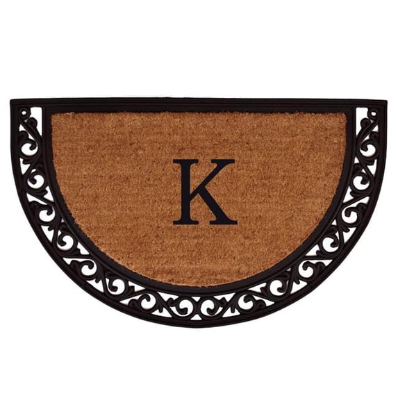Calloway Mills Ornate Scroll Monogram Outdoor Doormat 2' x 3' (Letter K)