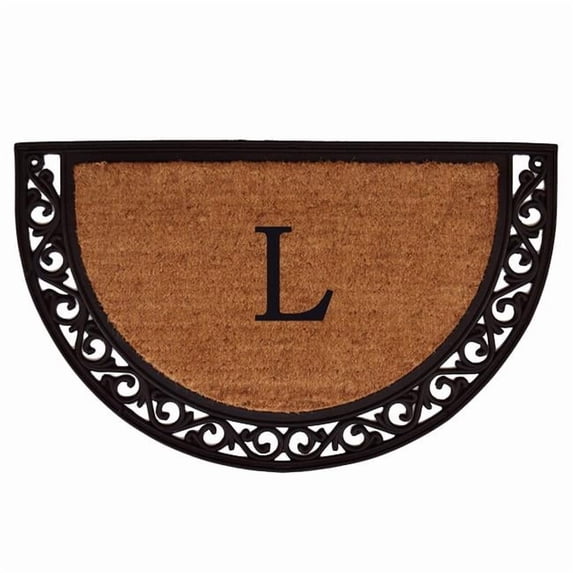 Calloway Mills Ornate Scroll Monogram Outdoor Doormat 2' x 3' (Letter L)