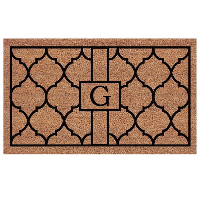 Calloway Mills Pantera Monogram Outdoor Doormat, Extra-thick 18" x 30" (Letter G)