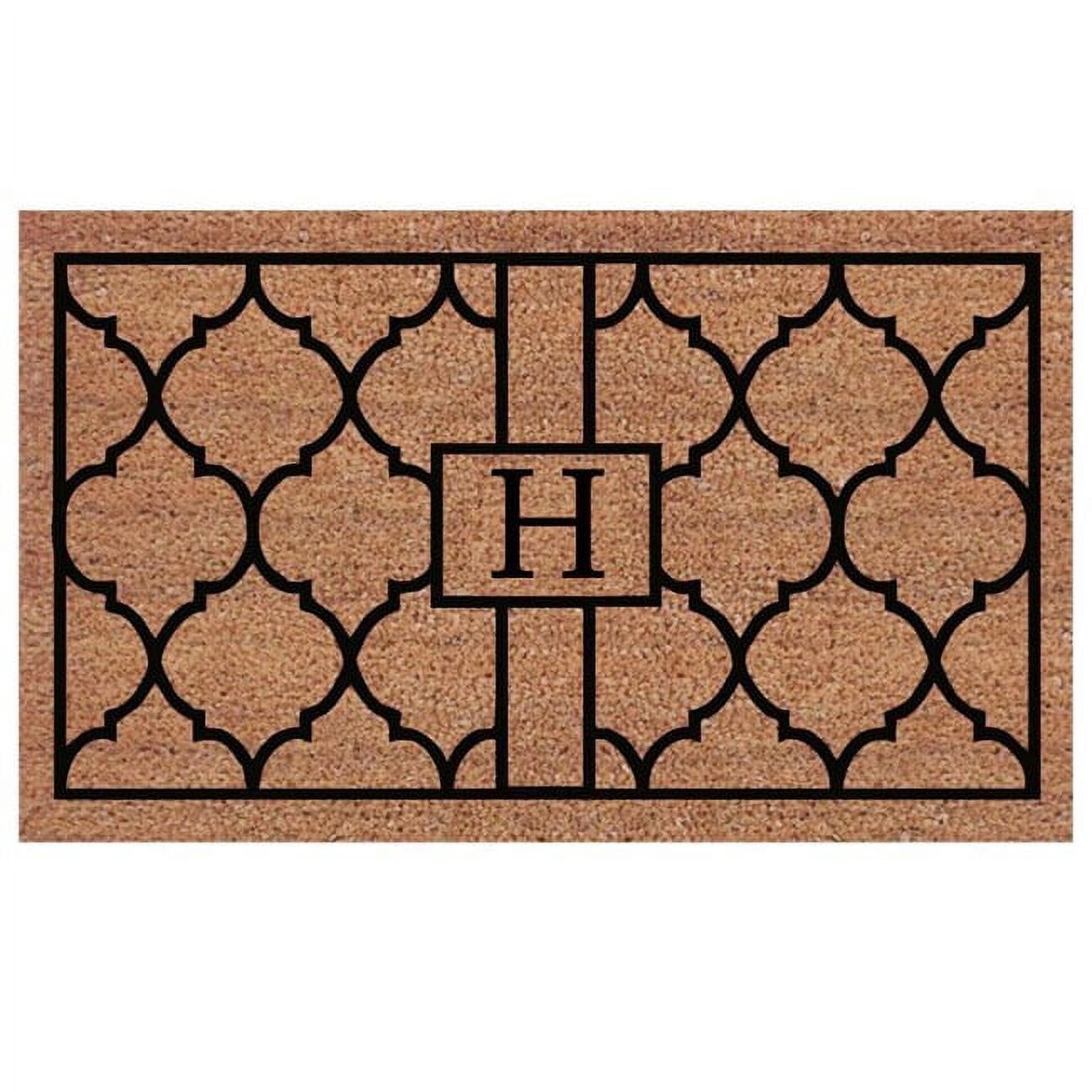 Calloway Mills Pantera Monogram Outdoor Doormat, Extra-thick 18" x 30" (Letter H)