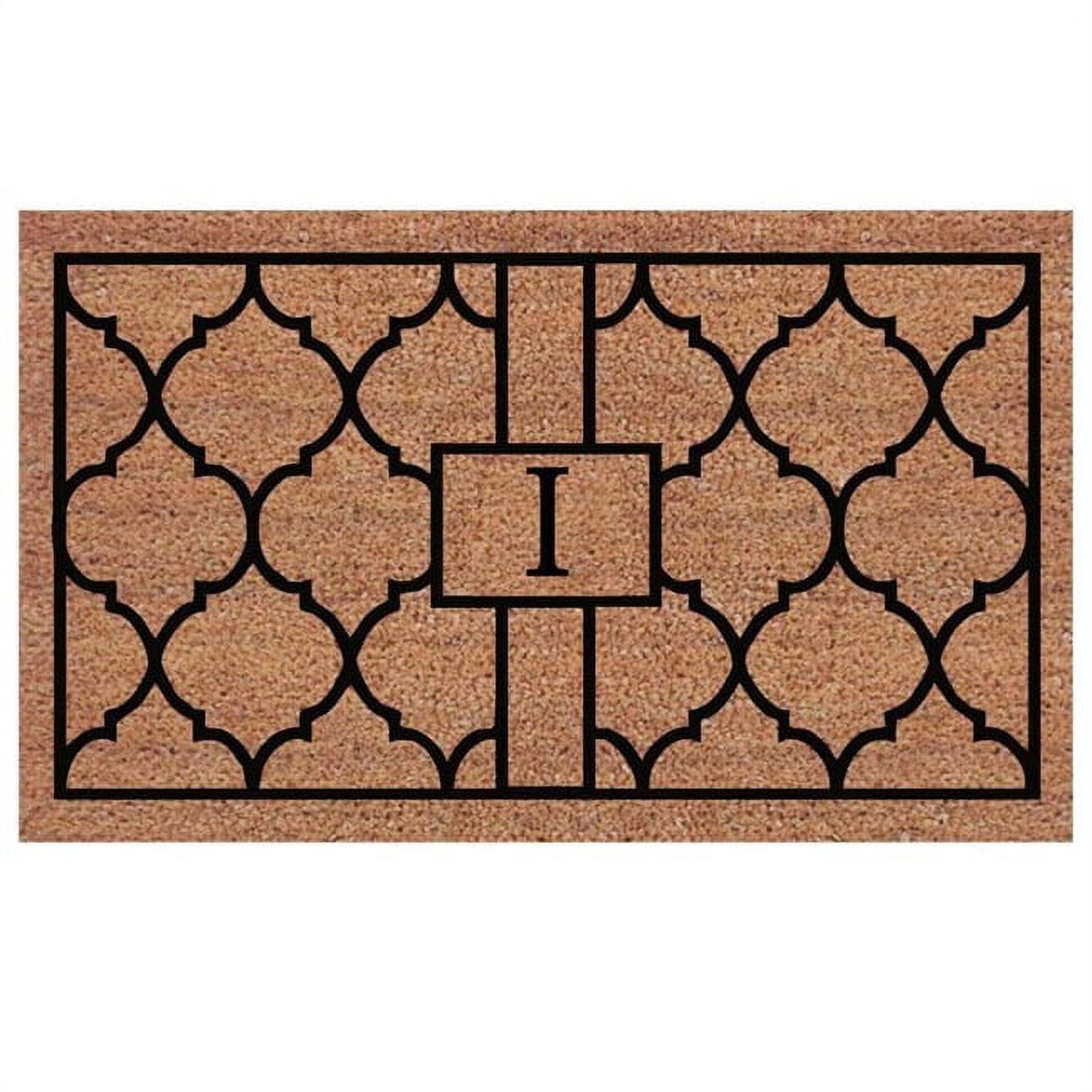 Calloway Mills Pantera Monogram Outdoor Doormat, Extra-thick 18" x 30" (Letter I)