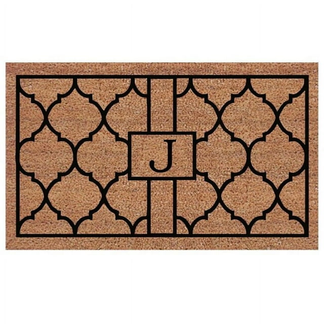 Calloway Mills Pantera Monogram Outdoor Doormat, Extra-thick 18" x 30" (Letter J)