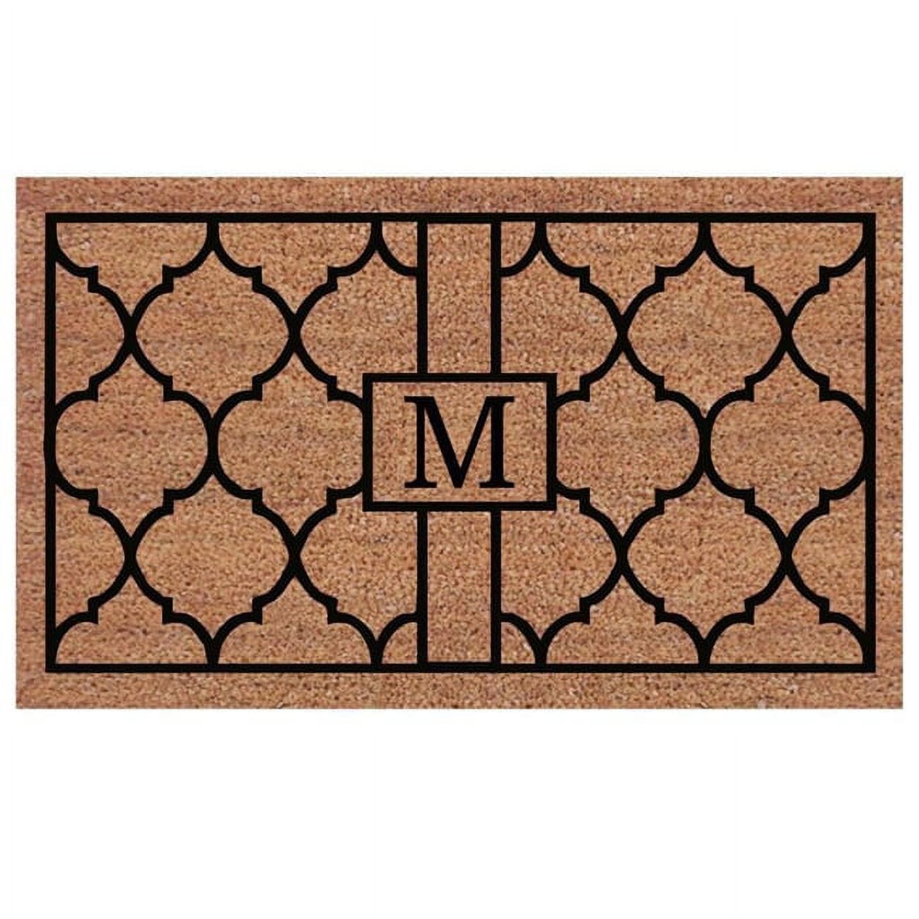 Calloway Mills Pantera Monogram Outdoor Doormat, Extra-thick 18" x 30" (Letter M)