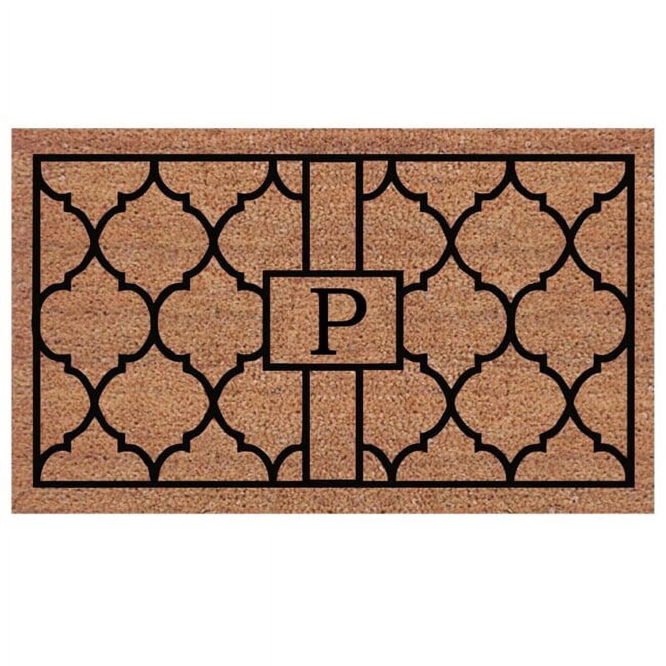 Calloway Mills Pantera Monogram Outdoor Doormat, Extra-thick 18" x 30" (Letter P)