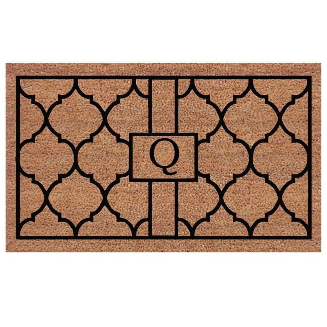 Calloway Mills Pantera Monogram Outdoor Doormat, Extra-thick 18" x 30" (Letter Q)