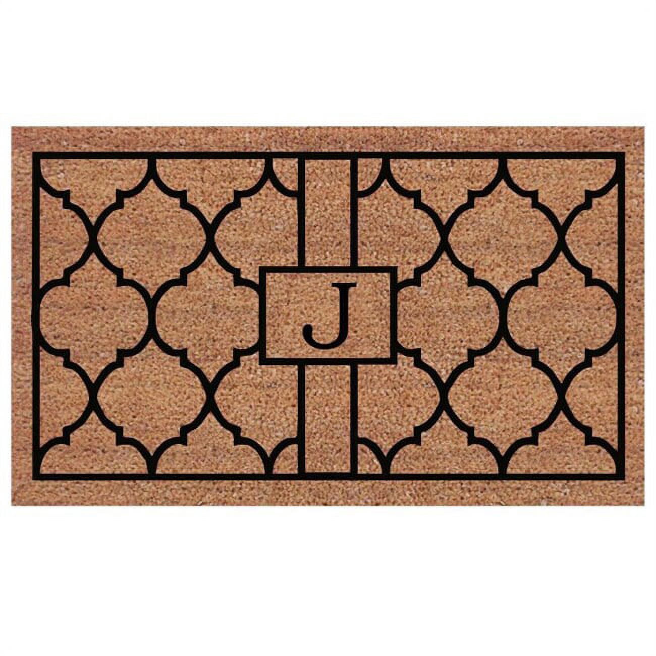 Calloway Mills Pantera Monogram Outdoor Doormat, Extra-thick 2' x 3' (Letter J)