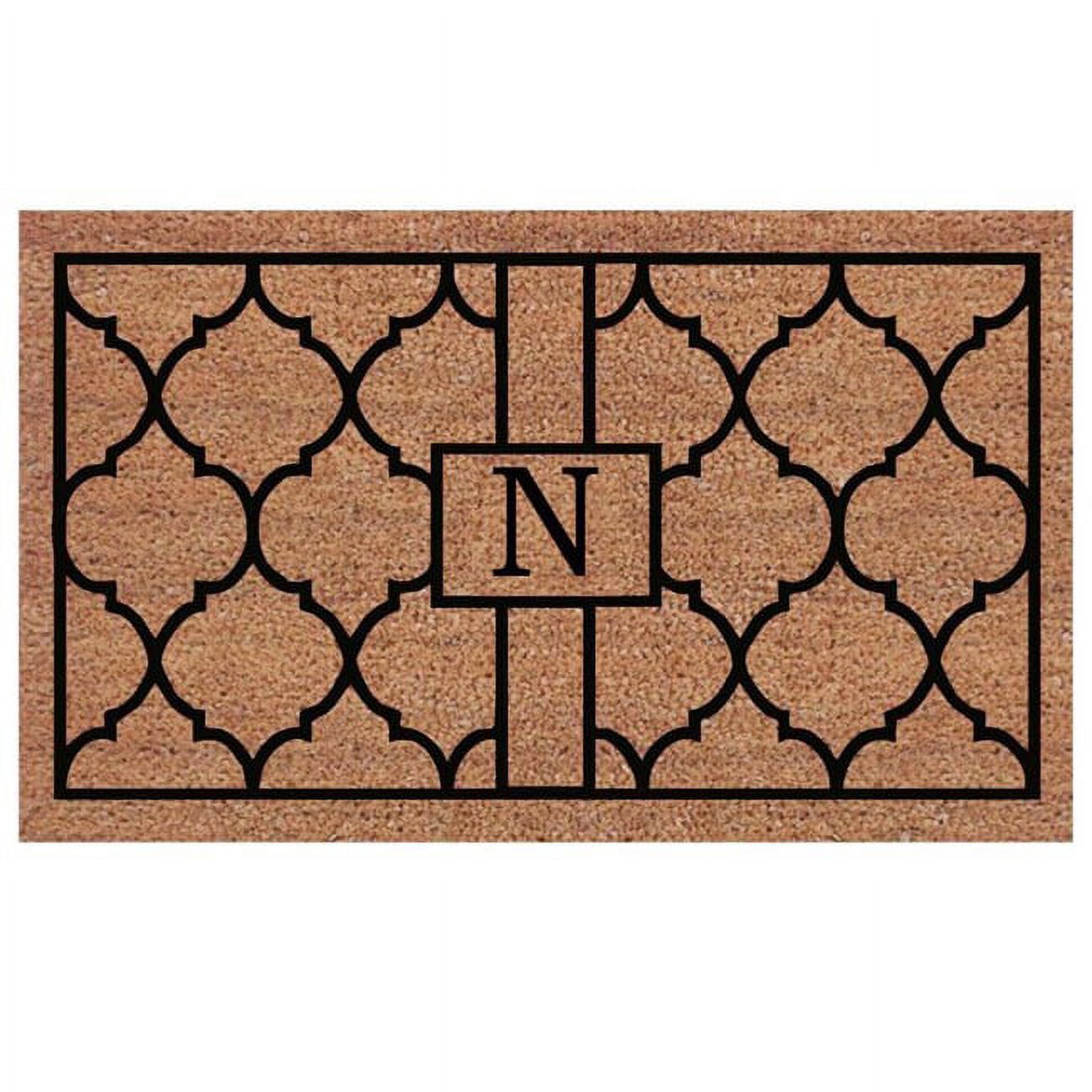 Calloway Mills Pantera Monogram Outdoor Doormat, Extra-thick 2' x 3' (Letter N)