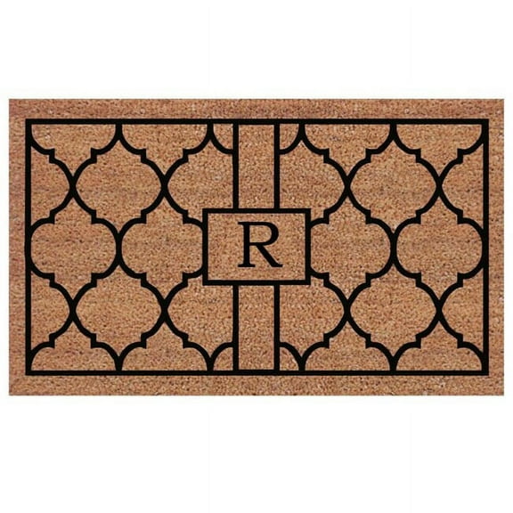 Calloway Mills Pantera Monogram Outdoor Doormat, Extra-thick 2' x 3' (Letter R)