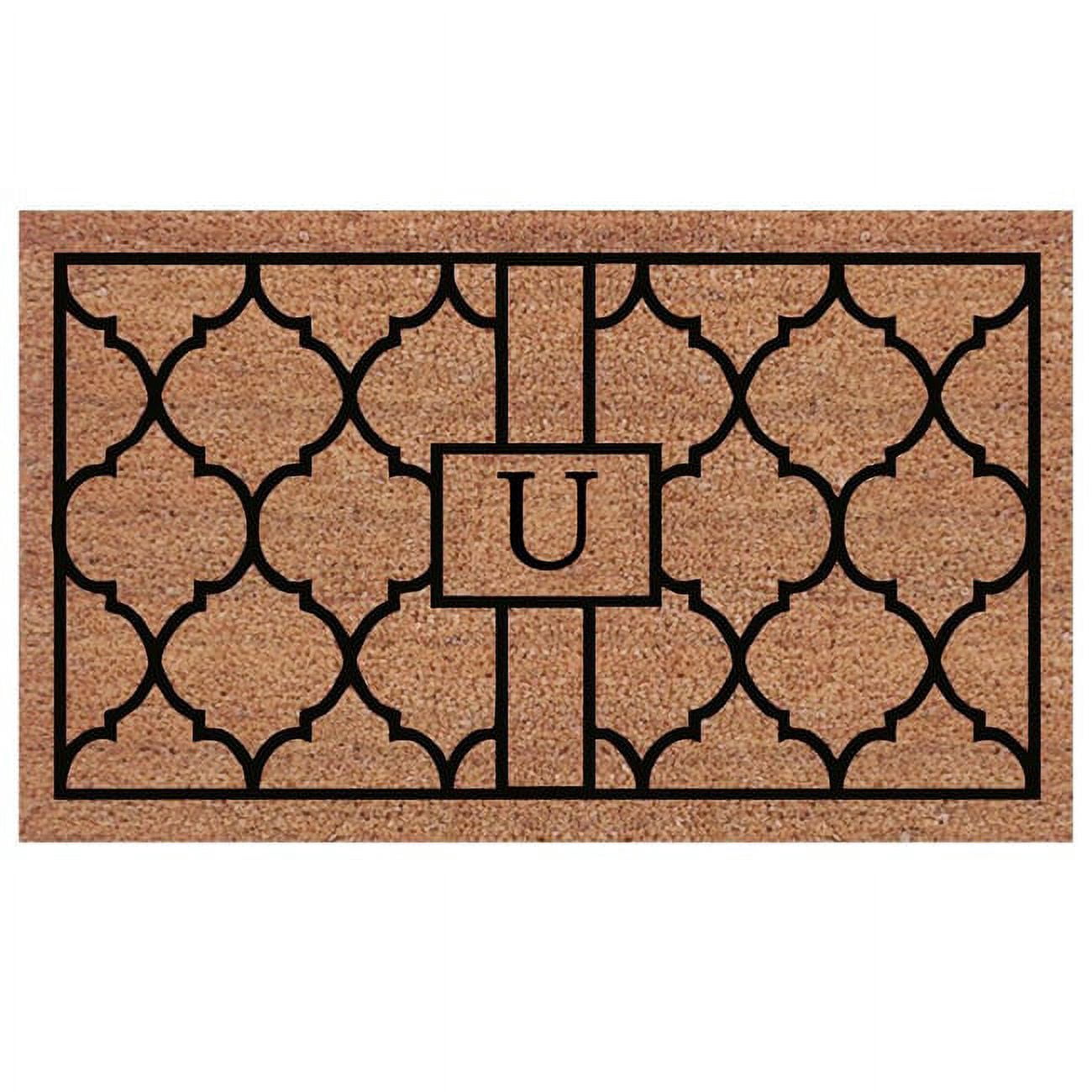 Calloway Mills Pantera Monogram Outdoor Doormat, Extra-thick 2' x 3' (Letter U)