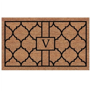 Calloway Mills Pantera Monogram Outdoor Doormat, Extra-thick 2' x 3' (Letter V)
