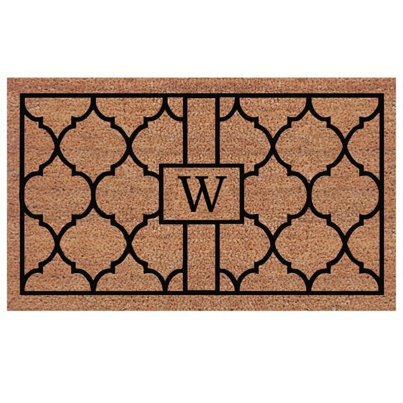 Calloway Mills Pantera Monogram Outdoor Doormat, Extra-thick 2' x 3' (Letter W)