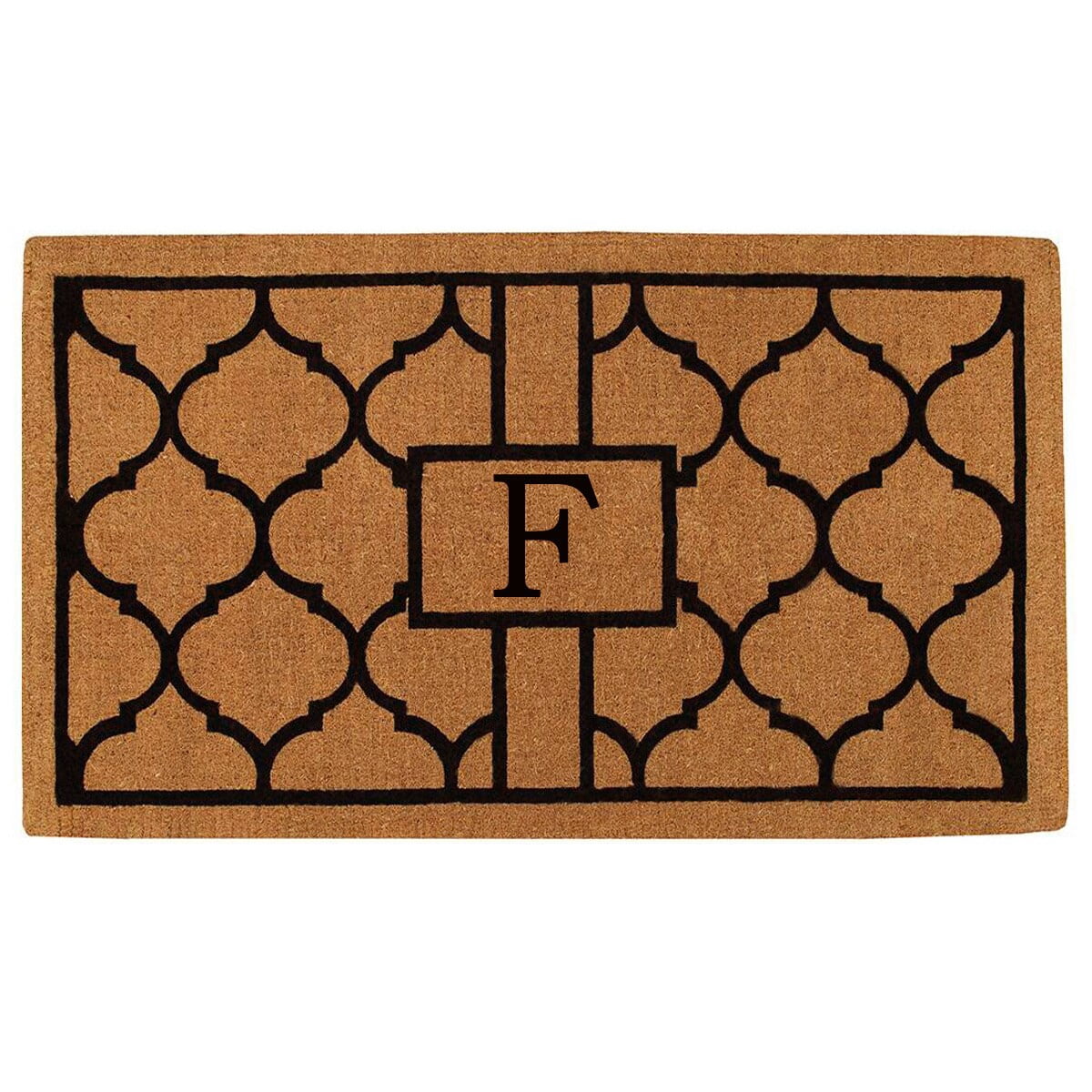 Calloway Mills Pantera Monogram Outdoor Doormat, Extra-thick 3' x 6' (Letter F)