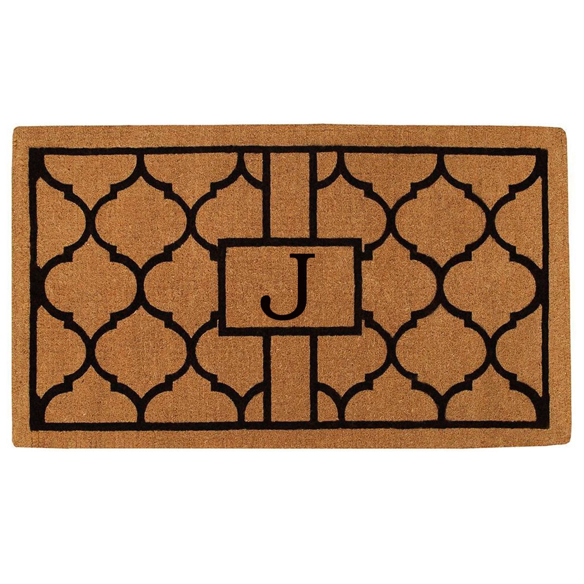 Calloway Mills Pantera Monogram Outdoor Doormat, Extra-thick 3' x 6' (Letter J)